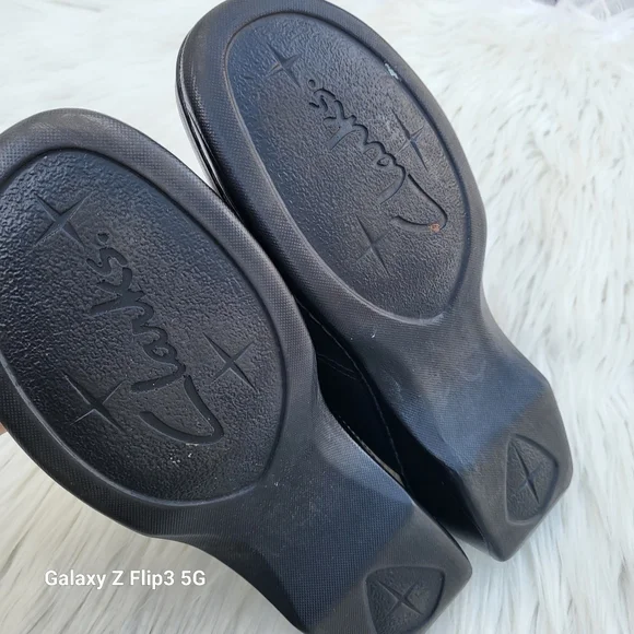 Clarks Black Slip On Loafers Mules 7M - Picture 7 of 12